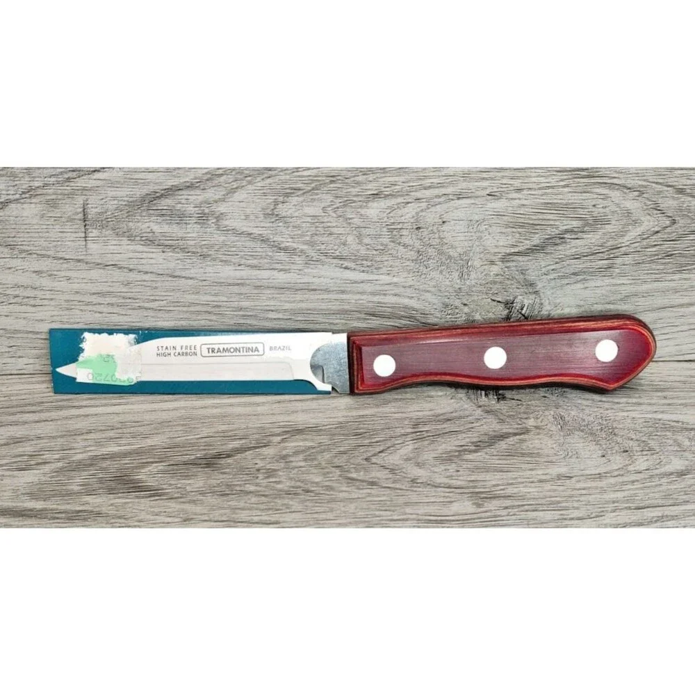 Tramontina 3-Inch Paring Knife Redwood Polywood Handle Made in Brazil
